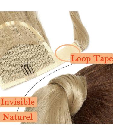 20 Inch Ash Blonde Synthetic Curly Wrap Around Ponytail Extension - Long Wavy Hairpiece for Magic Yaki Ponytail and Corn Wave Ponytail - Buy Online on GoSupps.com
