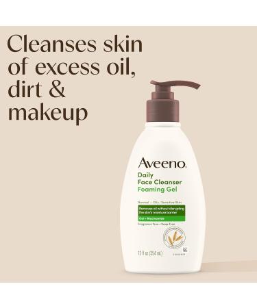 Aveeno Daily Foaming Gel Facial Cleanser Fragrance Free 12 fl. oz - Buy Online on GoSupps.com