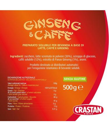  Italian Gourmet E.R. Italian Gourmet Ginseng & Coffee Sugar Drink Powder 6 x 500 g Value Pack Soluble Instant Hot Drink Creamy Aromatic Breakfast Office Barista Italian + Italian Gourmet Style - Buy Online on GoSupps.com