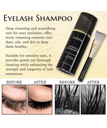 Lash Shampoo Kit - 100 ML Eyelash Extension Cleanser | Paraben & Sulfate Free Makeup Remover | Safe for Natural Lashes - Buy Online on GoSupps.com