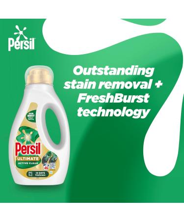 Persil Ultimate Active Clean Liquid Detergent our best odour-fighting for outstanding stain removal and 14 days of freshness 1.242 L (46 washes) - Buy Online on GoSupps.com