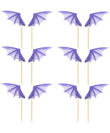 24 Violet Dragon & Bat Wing Cupcake Toppers | Dinosaur & Dragon Theme Birthday Party Decorations - Buy Online on GoSupps.com