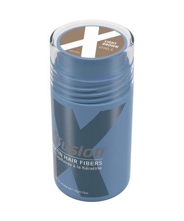 XFusion Keratin Hair Fibers (15g) - Light Brown | Instantly Conceal Thinning Hair - Buy Online on GoSupps.com