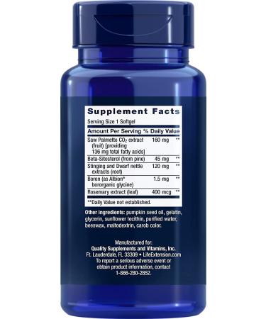 Life Extension Palmetto Guard Saw Palmetto Nettle Root & Beta-Sitosterol Supplement - 60 Softgels | Supports Healthy Prostate & Hormone Metabolism | Non-GMO & Gluten-Free - Buy Online on GoSupps.com