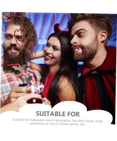 Nolitoy 24st Halloween Teeth Creepy Vampire Bite Costume Props | Funny PVC Replacement Teeth for Halloween Decorations - Buy Online on GoSupps.com