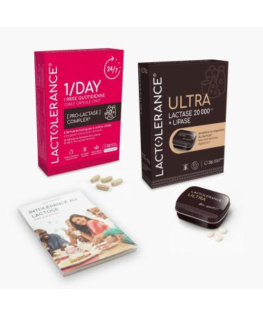 Lactol rance LACTOLERANCE ULTRA Discovery Pack + 1/DAY Lactase + Lipase + Probiotics Lactose + Fat Digestion + Microbiota