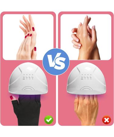 WLLHYF Anti UV Gel Nail Gloves - Fingerless Sun Protection Gloves 22cm-Black - Buy Online on GoSupps.com