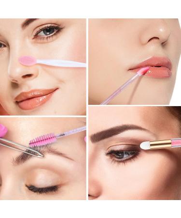 G2PLUS 102PCS Makeup Brush Kit - Glitter Crystal Lip Brushes Eyelash Brushes & More - Perfect for Personal Care & Eyelash Extensions (Pink - Buy Online on GoSupps.com