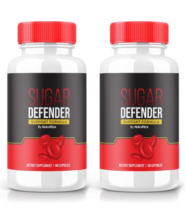 (2 Pack) Sugar Defender - Sugar Defender Supplement to Maintain Healthy Levels Sugar Defense 24 All-Natural Dietary Pills Advanced Support Formula for Wellness Sugardefender Reviews (120 Capsules) 60 Count (Pack of 2)