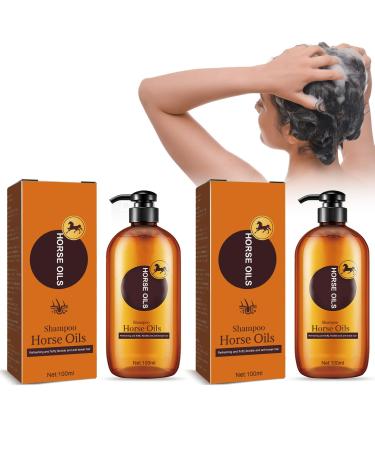 Nurvidis Horse Oil Shampoo Nourishing Horse Oil Shampoo Thickening Shampoo Hair Products Anti-Dandruff Shampoo Makes Hair Stronger and Thicker (2