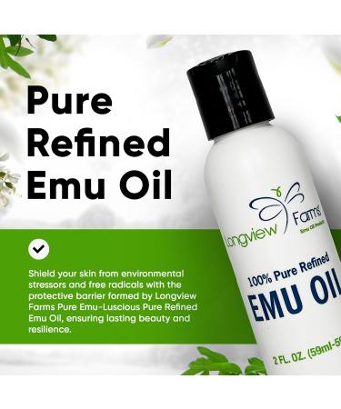 100% Pure Organic Emu Oil - Hair & Body Oil for Healing Pain Relief & Hair Growth | Premium Quality | 2 Fl. Oz - Buy Online on GoSupps.com