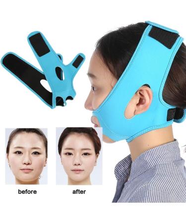 Dioche Double Chin Reducer V Shape Face Slimming Belt Breathable Adjustable V Line Face-Lift Strap Double Chin Reducer for Eliminates Sagging Skin Tightening and Anti Aging - Buy Online on GoSupps.com