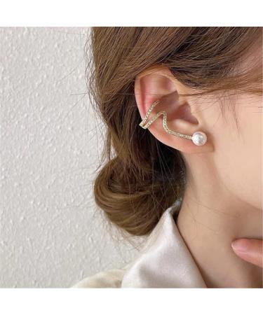 Malakey Snake-Shaped Earrings for Women | Hypoallergenic Pearl Ear Bone Clips | Long Pierced Earrings | Perfect Gift - Buy Online on GoSupps.com