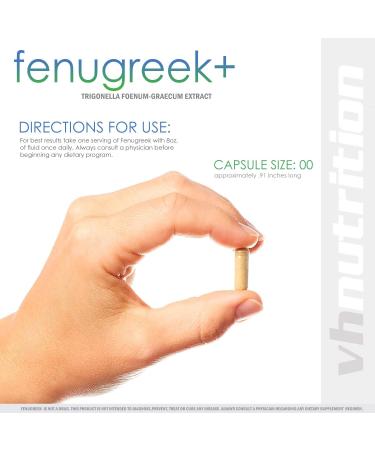 Fenugreek+ Capsules for Lactation Support - 1400mg Serving Size - 30 Day Supply | VH Nutrition - Buy Online on GoSupps.com