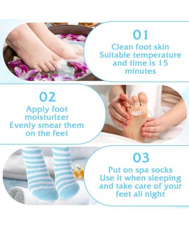 Aloe Socks - 3 Pairs Moisturizing Spa Socks for Dry Cracked Feet | Infused Gel Sleeping & Fuzzy Lotion Socks | Perfect Gift for Women - Buy Online on GoSupps.com