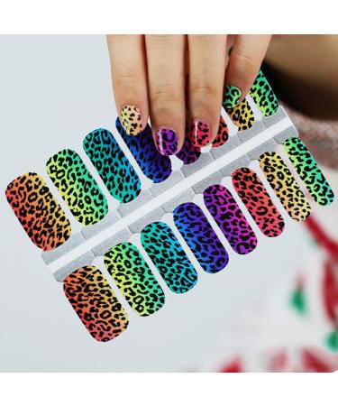 SILPECWEE Cheetah Print Nail Polish Stickers - 5 Sheets + Nail File | Manicure Kit - Buy Online on GoSupps.com