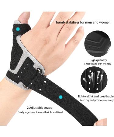 SONGQEE Upgraded Thumb Support Brace - Thumb Spica Splint for Arthritis, Trigger Thumb, Tenosynovitis - Breathable Black - Buy Online on GoSupps.com