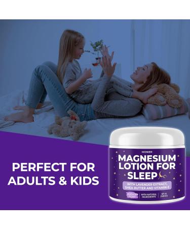 MONIER Magnesium Lotion for Sleep - Apply to Legs Arms or Chest - Relaxing Magnesium Cream with Lavender Shea Butter Aloe Vera - 100% Natural Ingredients - Safe for Kids (4 oz Lavender) - Buy Online on GoSupps.com
