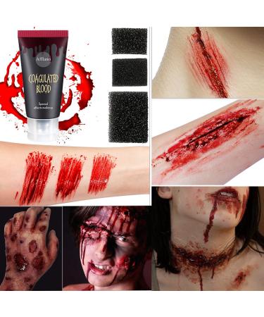 AFFLANO Special Effects Stage Halloween Makeup Kit - SFX Face & Body Painting Set with Scar Wax, Blood, Sponge & Spatula - Perfect for Zombie Festival & Theatrical Wounds - Buy Online on GoSupps.com