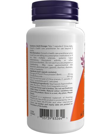 Now Foods Pycnogenol 30mg w/Bioflavos 60vcap - Buy Online on GoSupps.com