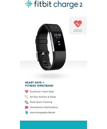 Fitbit Charge 2 Heart Rate + Fitness Wristband - Black, Large (US Version) - 1 Count - Buy Online on GoSupps.com