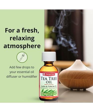 De La Cruz 100% Pure Tea Tree Essential Oil from Australia - Steam Distilled for Aromatherapy - 1 FL OZ (30 mL) Tea Tree 1 Fl Oz (Pack of 1) - Buy Online on GoSupps.com