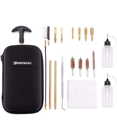 Boosteady Universal Handgun Cleaning Set for .22 .357 .38 9mm & .45 Caliber - Includes Bronze Bore Brush & Brass JAG Adapter - Perfect for Hunting & Maintenance - Buy Online on GoSupps.com