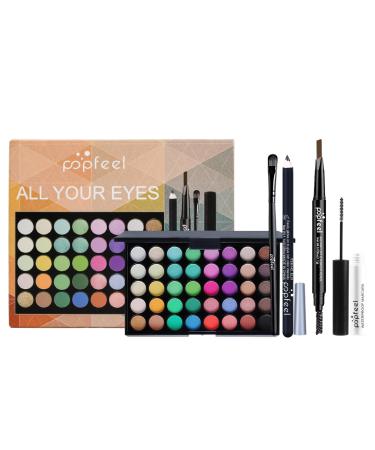 All-in-one Makeup Gift Set Full Makeup Kit with 40 Colors Eyeshadow Palette Brushes Mascara Eyeliner Eye Makeup Bundle Make up Starter Set for Women Girls Ladies Beauty Cosmetic