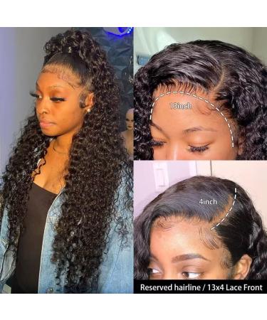 34 inch Water Wave Lace Front Wig | Brazilian Virgin Human Hair | 180% Density | Pre Plucked | Transparent HD Lace | for Black Women - Buy Online on GoSupps.com