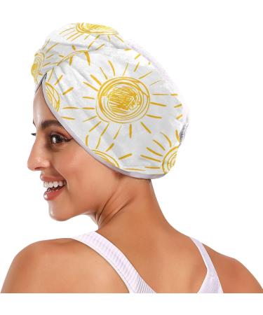 Sun Drawings White Hair Towel 2 Pack | Super Absorbent Quick Dry Hair Turbans for Women & Girls - Buy Online on GoSupps.com