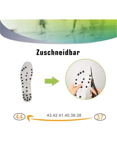 Magnetic Massage Insoles for Foot Acupressure - Breathable & Healthy Shoe Inserts to Relieve Fatigue & Promote Circulation (Size 43-44) - Buy Online on GoSupps.com