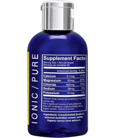 Aussie Trace Minerals - with Lemon Lime Organic Extracts | 2oz / 60mL | Electrolyte Hydration Drops | Magnesium Rich Low Sodium - Buy Online on GoSupps.com