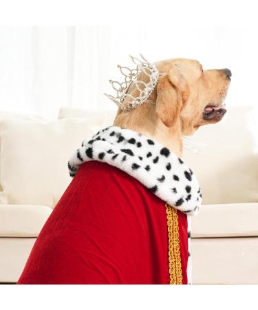 Shop Lovelyshop Royal Bengal Tiger Diamond & Pearl Crown for Dogs & Cats - Silver XL Hair Accessory - Buy Online on GoSupps.com