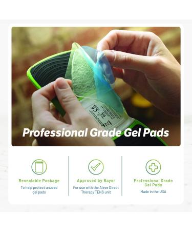 Hollywog TENS Unit & Aleve Direct Therapy Pads Replacement - 10 Reusable Gel Electrode Pads - Buy Online on GoSupps.com