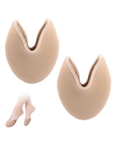 Toe Pouches Pads Ballet Dance Pointe Pads Foot Care Toe Dance Protector Insoles Half Pads Sponge Ballet Shoes Covers Toe Cap Cover Toe Wrapped Protector Forefoot Wrap Dance Shoe Pads Skin Color
