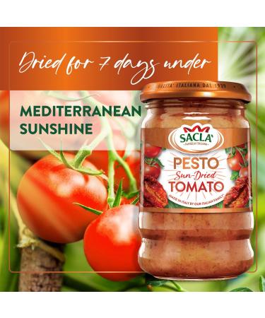 Sacla' Sun-Dried Tomato Pesto 190g (12) - Buy Online on GoSupps.com