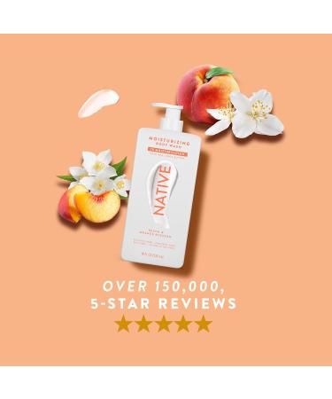 Native Moisturizing Body Wash Contains Naturally Derived Ingredients | For Women & Men Sulfate Dye & Paraben Free Leaving Skin Soft and Hydrated | Peach & Orange Blossom 18 oz - Buy Online on GoSupps.com