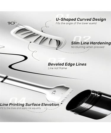 Lower Lash Stamp Kit 2-in-1 Eyelash Stamp Waterproof Sweatproof Lower Eyelash Stamp Reusable Bottom Lash Stamp Quick Makeup Application Tools for Beginners (Black) - Buy Online on GoSupps.com