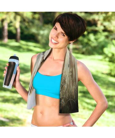 Quick Dry Towel with Horses Print - Perfect for Home Sports & Outdoor Use | Embroidered Animal Designs - Buy Online on GoSupps.com