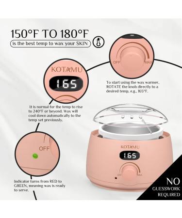 KOTAMU Digital Wax Warmer Kit - At Home Hair Removal for Sensitive Skin | 4 Hard Wax Beads Included - Buy Online on GoSupps.com