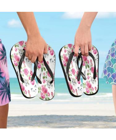 Buy Mnsruu Cat Kitten Rose Flip Flops - Stylish Home Hotel & Spa Footwear for Men & Women | International Shipping Available - Buy Online on GoSupps.com