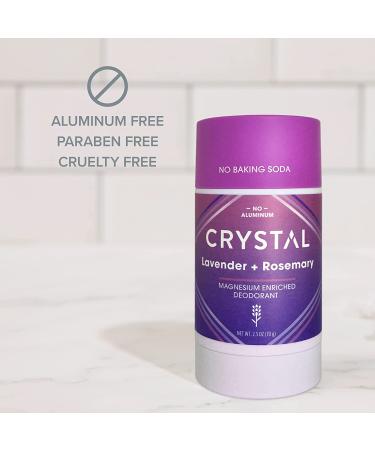 Crystal Body Deodorant - Magnesium Enriched Lavender & Rosemary 2.5 oz | Natural, Long-Lasting Protection - Buy Online on GoSupps.com