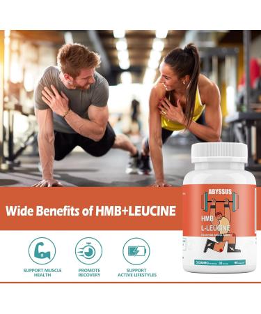 ABYSSUS Leucine Supplements L- Leucine and HMB 3000MG Capsules Supplement for Active Men and Women, 90 Vegan Counts - Buy Online on GoSupps.com