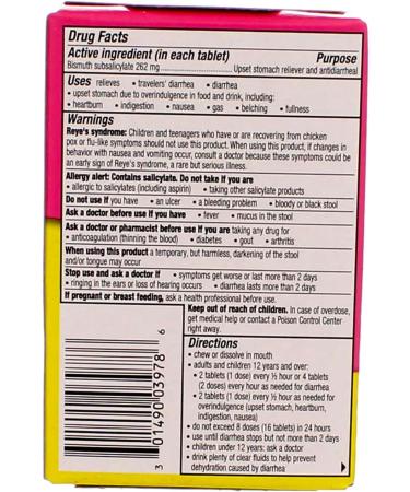 Pepto-Bismol 5 Symptoms Digestive Relief Chewable Tablets Cherry 30 ea (Pack of 12) - Buy Online on GoSupps.com