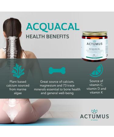 ACTUMUS ACQUACAL - Vegetarian and natural plant-based calcium bones and body general health. 180 vegicaps (1 Pack) ACQUA CAL (1 Pack) - Buy Online on GoSupps.com