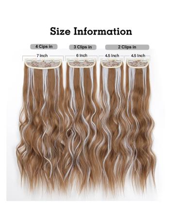 Buy Yddm 24-Inch Wavy Hair Extensions - Clip-In Synthetic Hair - Full Head 4PCS - Affordable Realistic Look for Women 27H60# - Buy Online on GoSupps.com