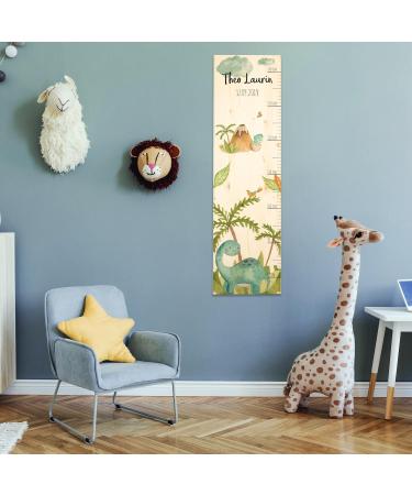 Personalized Dinosaur Growth Chart for Kids | Custom 80-140cm Wooden Yardstick | Unique Birth Gift & Wall Decor for Children's Room - Buy Online on GoSupps.com