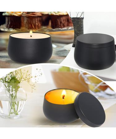 24 Pieces 4 oz Black Candle Tins with Lids - Ideal for Candle Making, Arts & Crafts, Storage, and Gifts - Buy Online on GoSupps.com