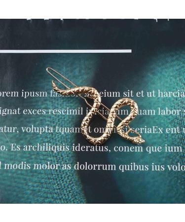 Inilbran Vintage Snake Hair Clip Barrette Gold Snake Hair Barrettes French Serpent Hairpin Barrette Decorative Bobby Pins Hair Accessories for Women and Girls Headdress - Buy Online on GoSupps.com