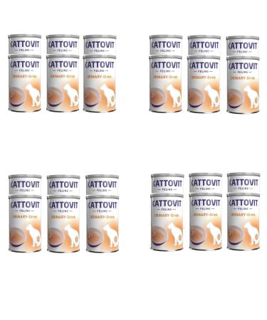 Kattovit Urinary Drink with Chicken | Pack of 2 | 2 x 12 x 135 ML | Complementary food for cats prone to recurrent struvite stones | Can help increase fluid intake